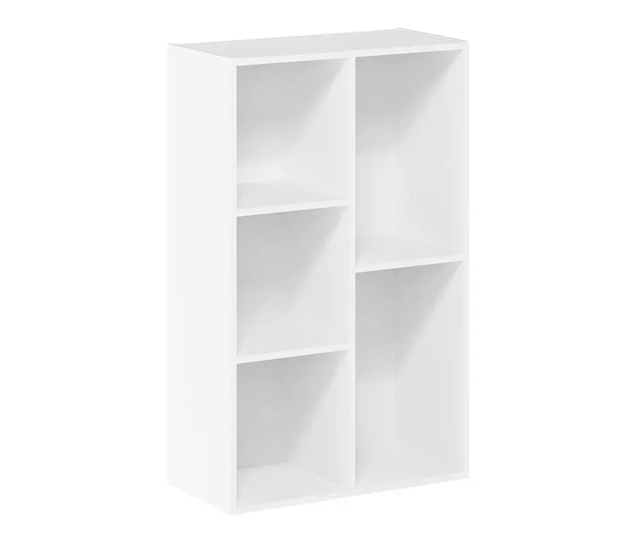 Furinno 5-Cube Open Shelf, White 11069WH