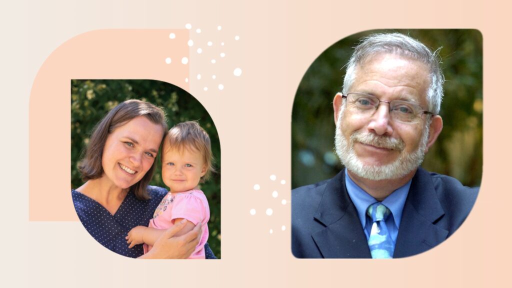 Tim Seldin, president of the Montessori Foundation, and a parent with a toddler in a Montessori classroom
